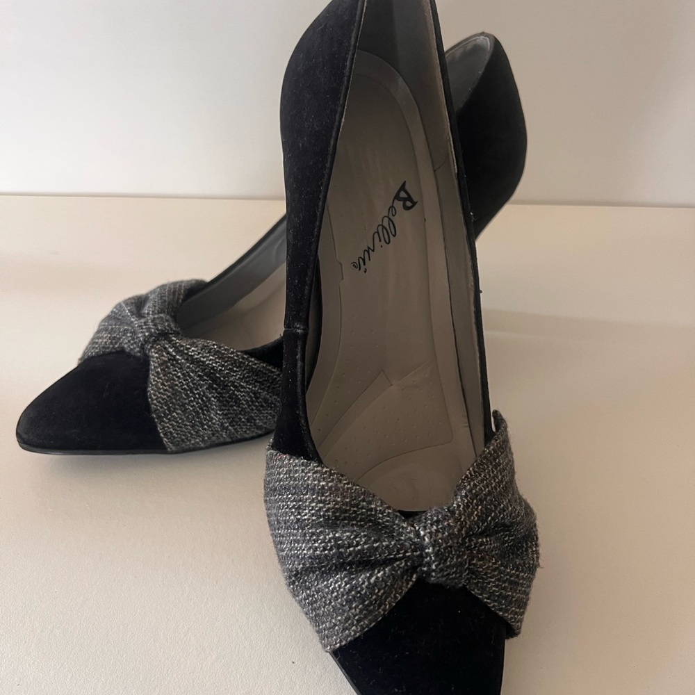 3/$25 Sale! Bellini 2.5‎ inch Heels Pumps Charm Plaid Bow size 6